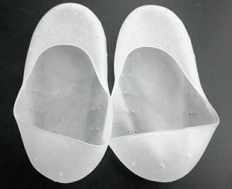 Soft Silicone Gel Moisturizing SPA Exfoliating Sock Pads for Woman Heel Dry Hard Cracked Skin Provide moisturizer