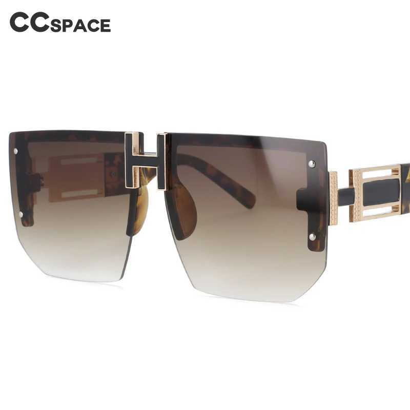 Luxury Brand Design Rimless Sunglasses Women Fashion Large Size Sqaure Gradient Suneyeglass Outdoors Casual Sunscreen #53983 Z250527