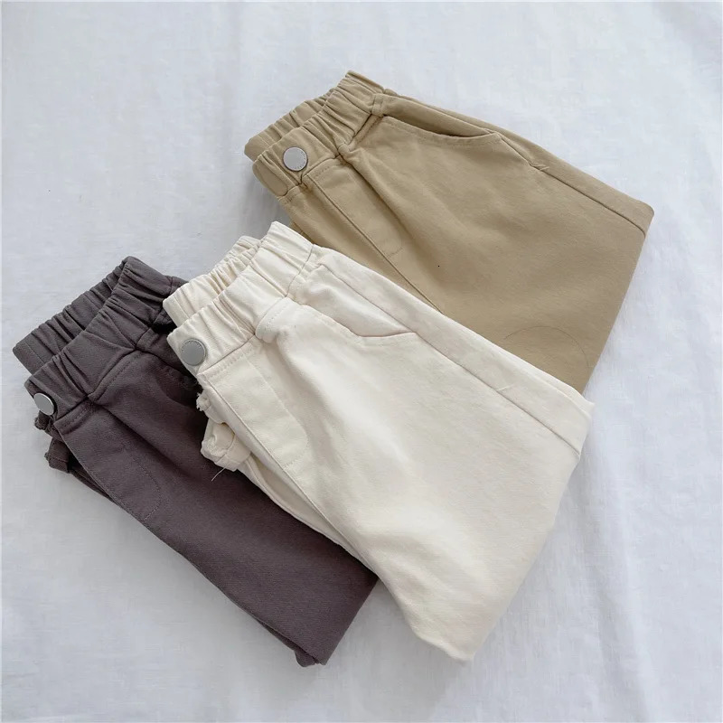 Spring Boys Casual Pants 28 Years Old Children Harem Summer Girls Loose Solid Color Sport Trousers Kids Fashion Clothes 250527