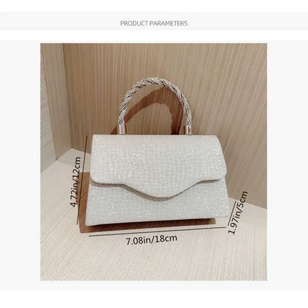 Bright Silk Evening Bag Women Elegant Fashion Banquet Clutch Chain Shoulder Bags Luxury Purse Female Wedding Party Handbags W250527