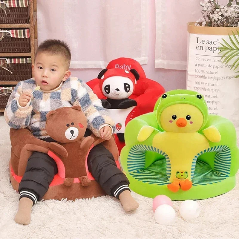 Baby Sofa Cover Feeding Chair Cute Animal Plush Childrens Soft and Comfortable Seat Without Filling Cotton 250527