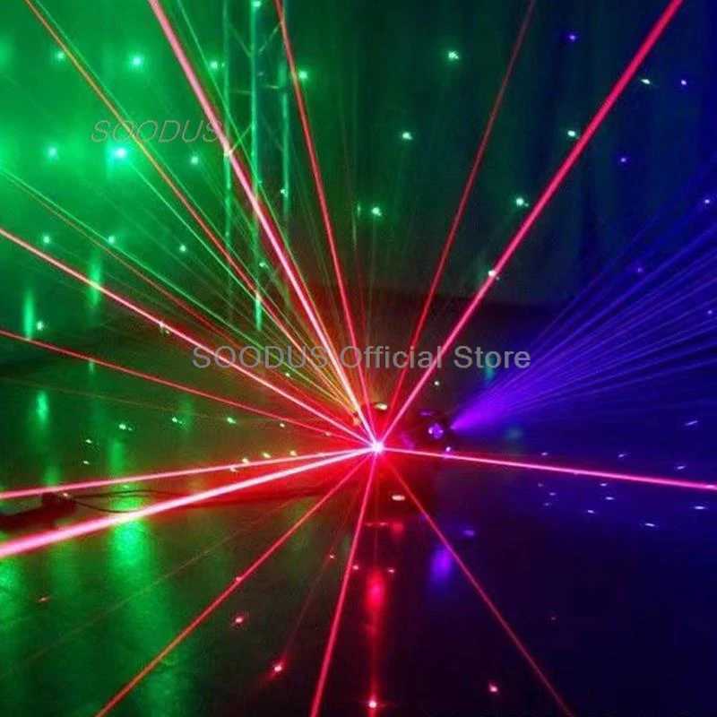 3 Head Beam Moving Head Light 18 LED Beads Rotating Stage Light Auto DMX512 Control Sound Activated Strobe Effect Stage LightingXJ250527