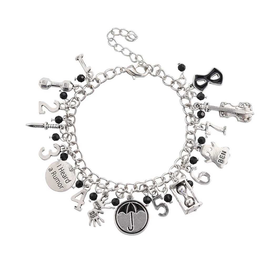 Harong Women Charm Bracelet Umbrella Academy Trendy Jewelry for Couple Friend Chain Bangles Number Umbrella Cute Ghost Pendant W250526