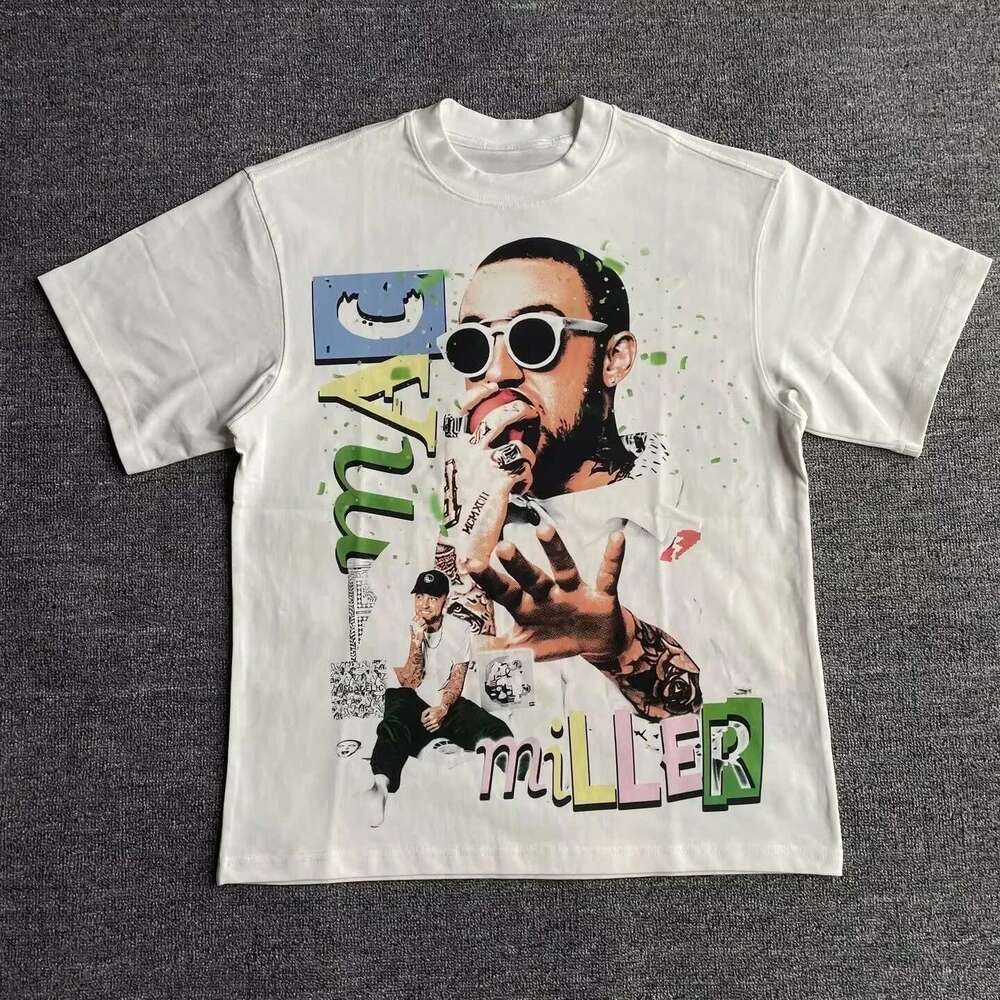 Streetwear Basketball Hip Hop Rapper Graphic T Shirt Men Vintage Oversized Cotton Short Sleeve Casual Loose Haruku Tops