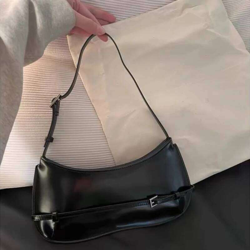 Women's Bags Designer 1Pc French Niche Design Cowhide Shoulder Handbag Women's High-End Party Red Wedding Fashion Handheld Underarm Bag