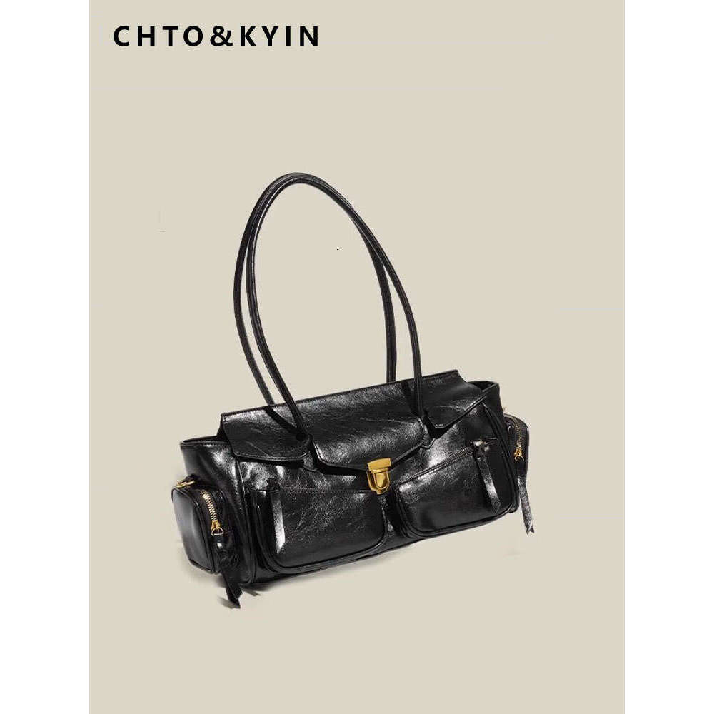 Women s Sweet Cool Style Motorcycle High end Large Capacity Commuter Shoulder Underarm Crossbody Bag