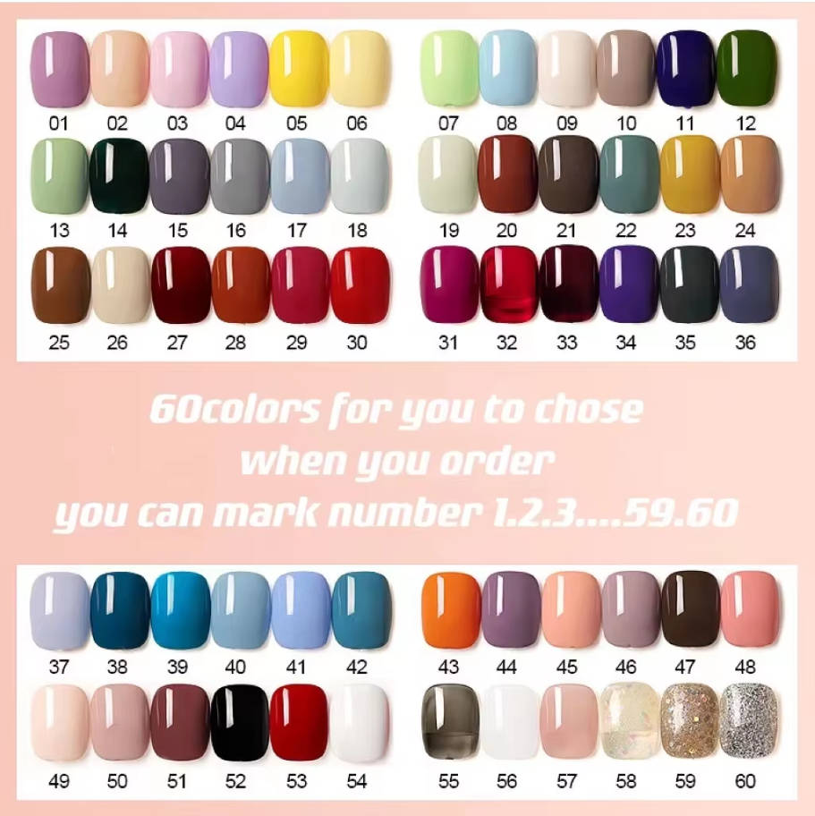 15ml Solid Gel Nail Polish Set 67 Colors Semi Permanent UV Led Gel Varnish Soak Off Nail Lacquers Base Gel Nail Art Varnish