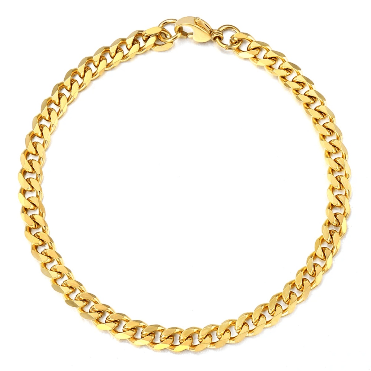 Stainless Steel Cuban Chain Bracelet For Men Women Simple 3-11mm Curb Link Bracelets