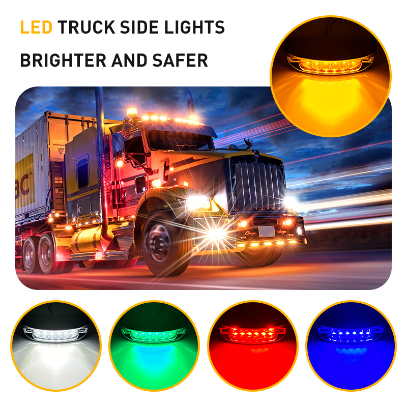 Modified light truck side light voltage is 12-24V material conforms to CE standard waterproof grade IP65