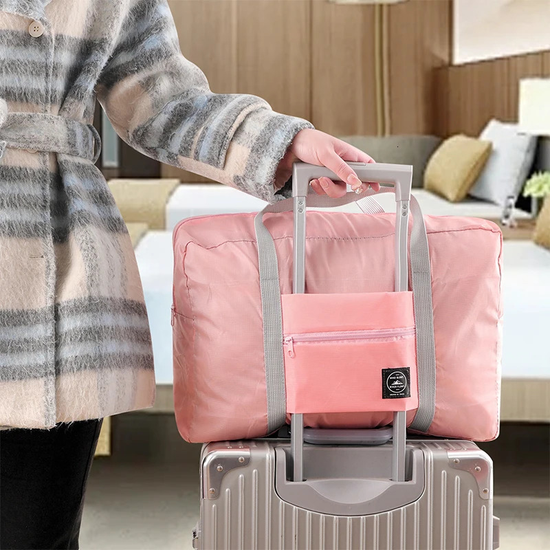 Travel Bag Folding Travel Storage Bag Large-capacity Baggage Package Portable Multi-function Airplane Handbag Weekend Trip 250526