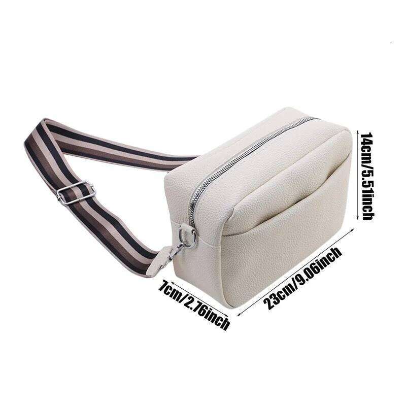 Wide Strap Solid Classic Ladies Handbags Square Women Shoulder Crossbody Sling Bags For Femele