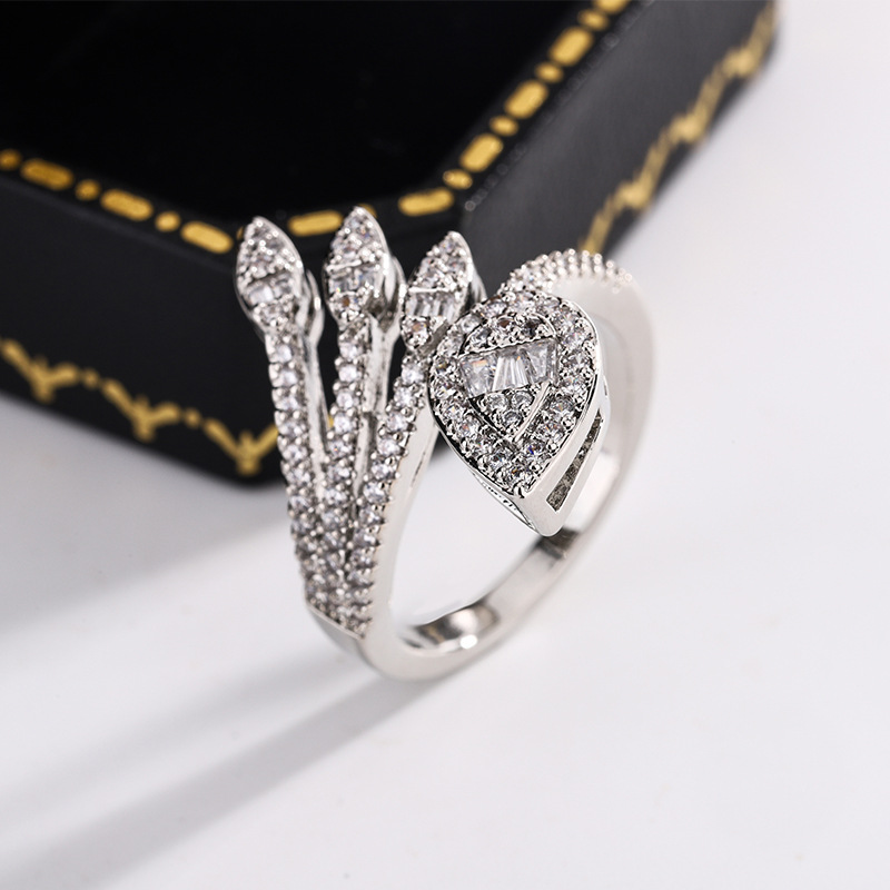 2025 Ins Top Sell Elegant Wedding Rings Luxury Jewelry 10KT White Gold Fill T Princess Cut 5A Cubic Zircon CZ Diamond Gemstones Party Women Leaf Bride