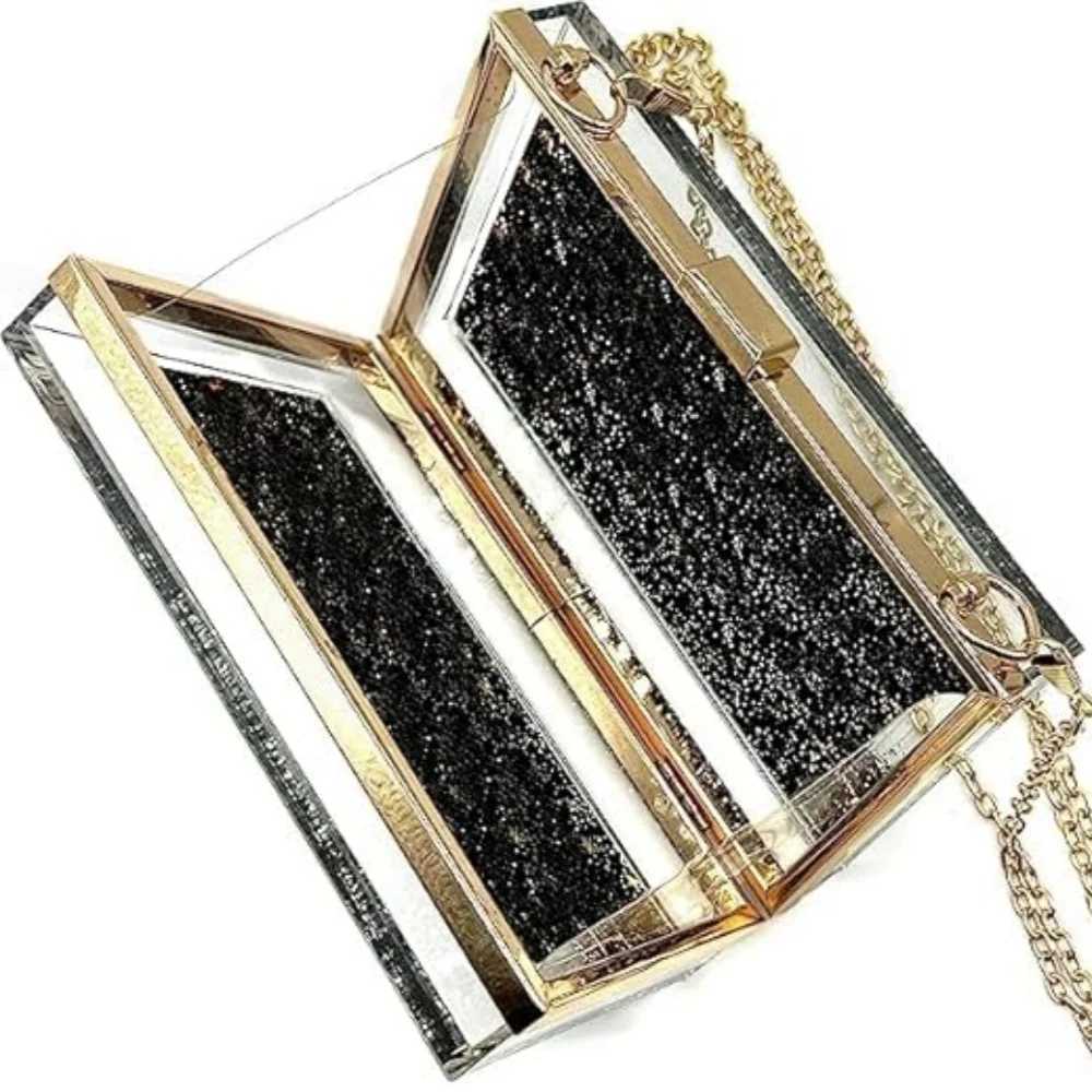 Elyzin Magical Transparent Sequins Clutch Purse Evening Handbag For Party Prom Bride W250527