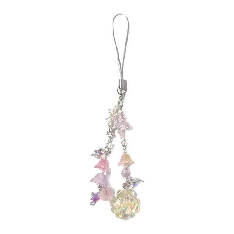 Shell Beaded Phone Chain Gorgeous Star Lily of the Valley Coquettish Coquette Keychain W250526