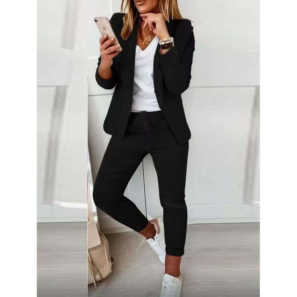 2025 New Casual Fashion Suit Women's Blazer Set