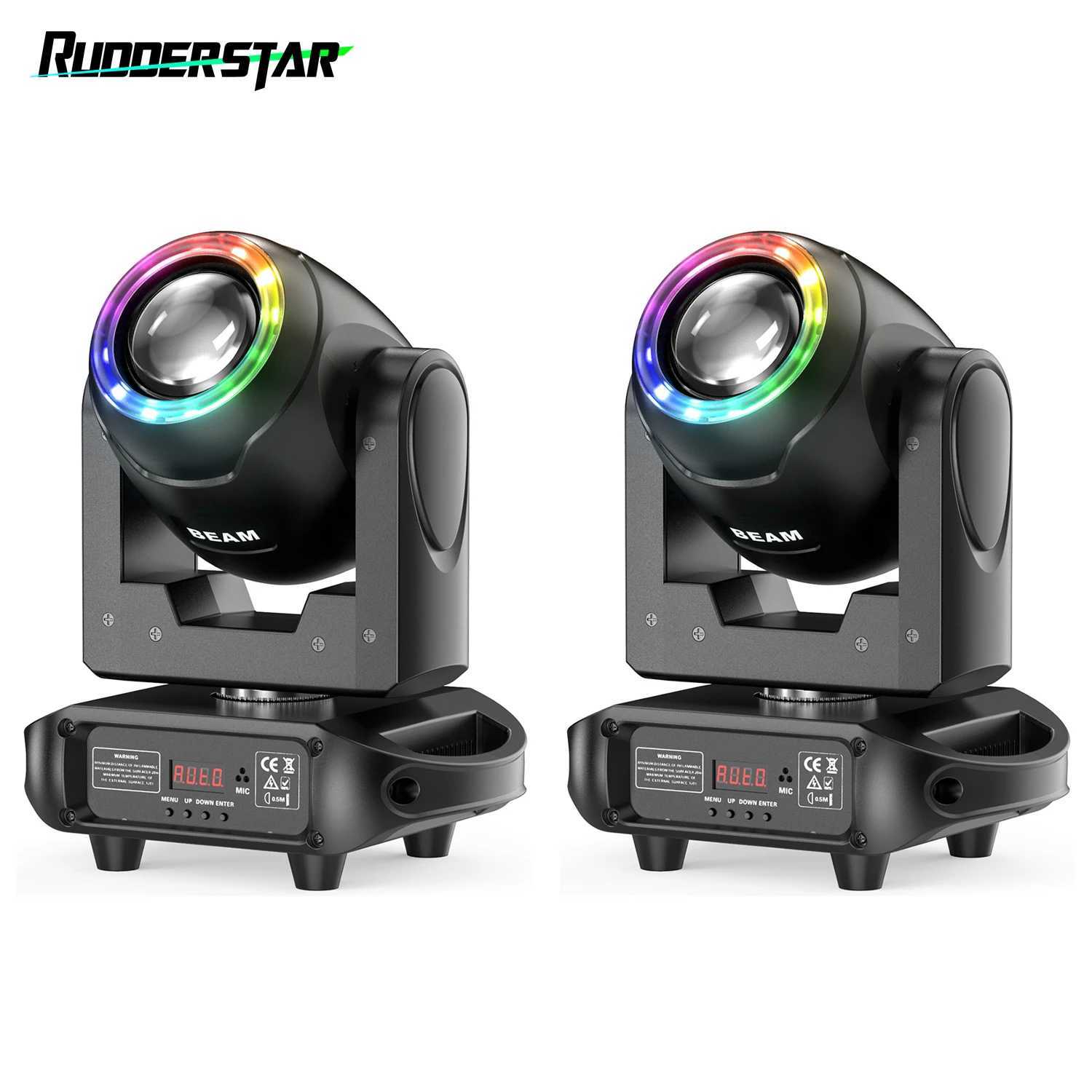 2PCS 100W Beam Moving Head Light Rainbow Effect Halo Strip Stage Lighting Effect Projector for Party Wedding Live Show Bar Club XJ250527
