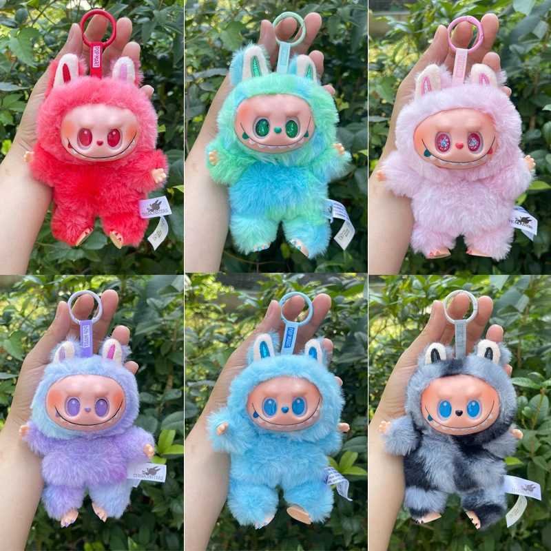 Hot Anime Figure Labubu V3 Have A Seat Series PVC Pendant Doll Model Toy Kawaii Monster Keychain Toy Birthday G M250527