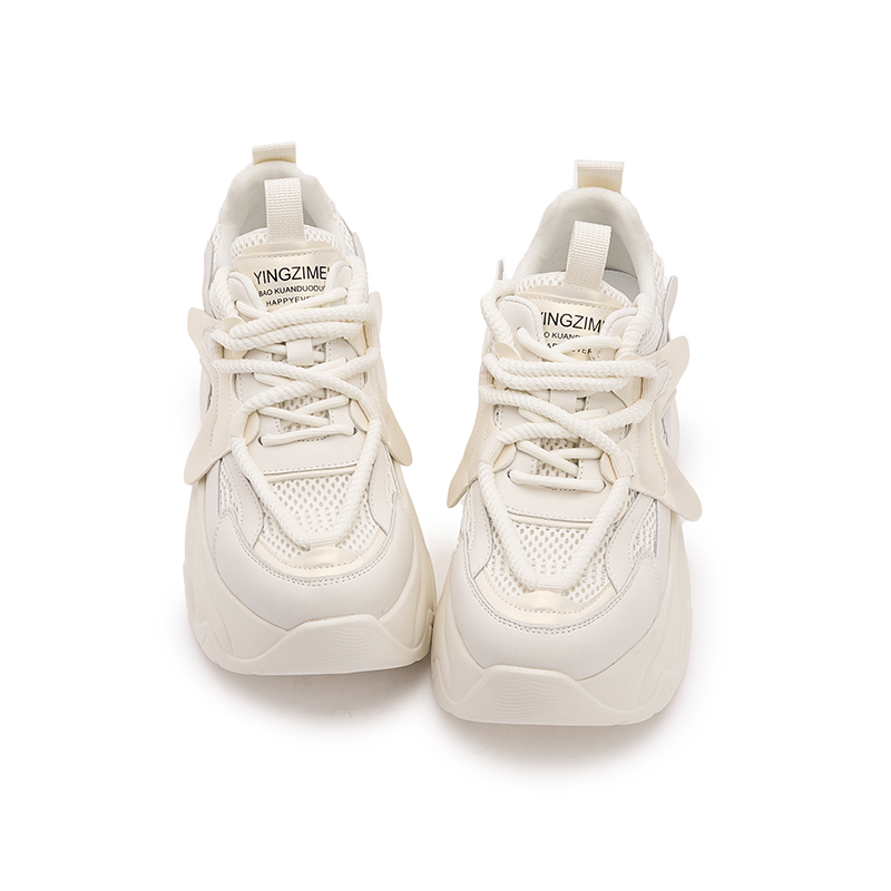 Designer Thick-Soled Dad Shoes for Women New Spring 2025 Sponge Shoes Breathable and Versatile Casual Shoes Small Height Inward-Increasing Women'