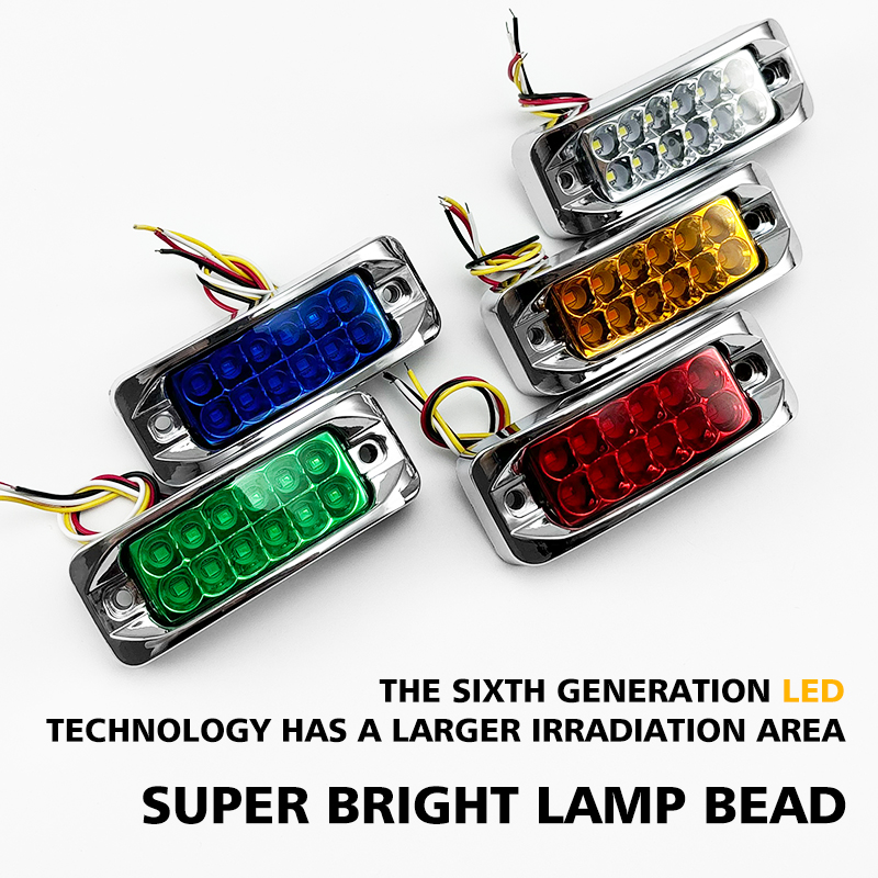 Modified light truck side light voltage is 12-24V material conforms to CE standard waterproof grade IP65