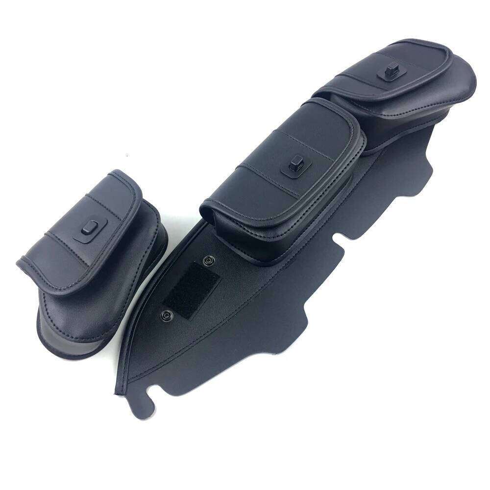 Motorcycle 3-Pocket Windshield Batwing Fairing Pouch Bag For 1996-2013 Harley Electra Street Glide Touring