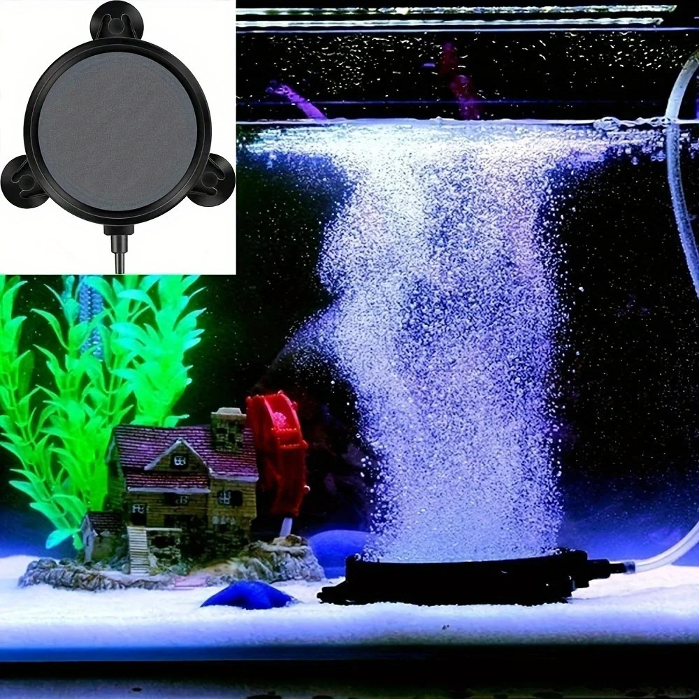 Air Stone Disc 4 Inch with Shell and Sucker for Aquarium Fish Tank and Hydroponics Air Pump Bubble Diffuser with Suction Cups fo 250523