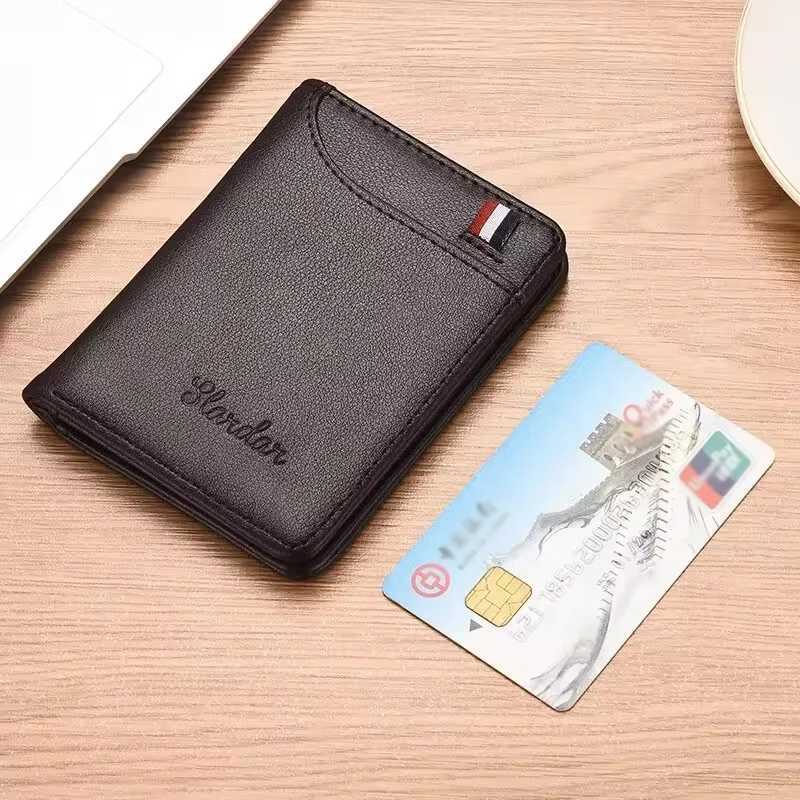 Crazy Bag Ultra Thin Mens Wallet Vertical Small Card Holder Z250527