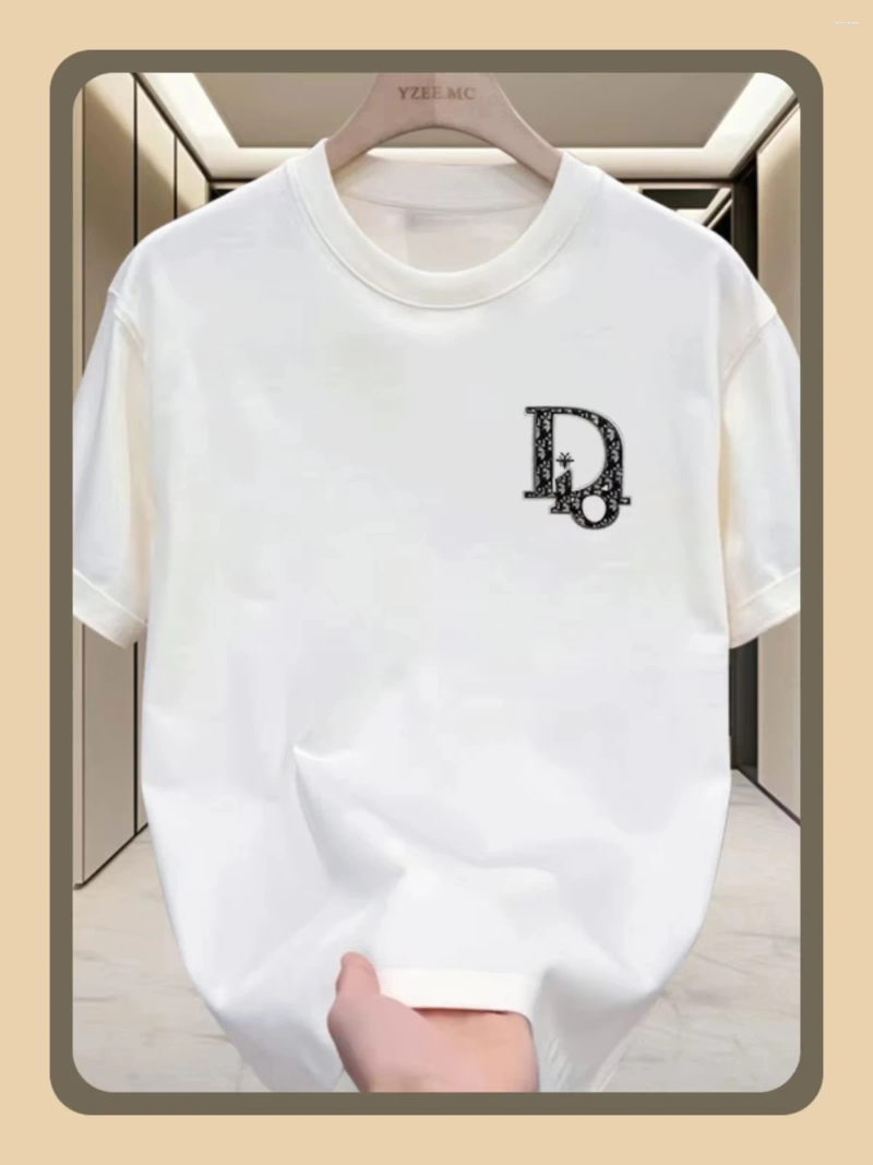 Men's T Shirts 2025 Summer Luxury Brand Print High Quality Versatile Fashion T-shirt Men Women Plus Size Casual Short Sleeve Cotton Tee