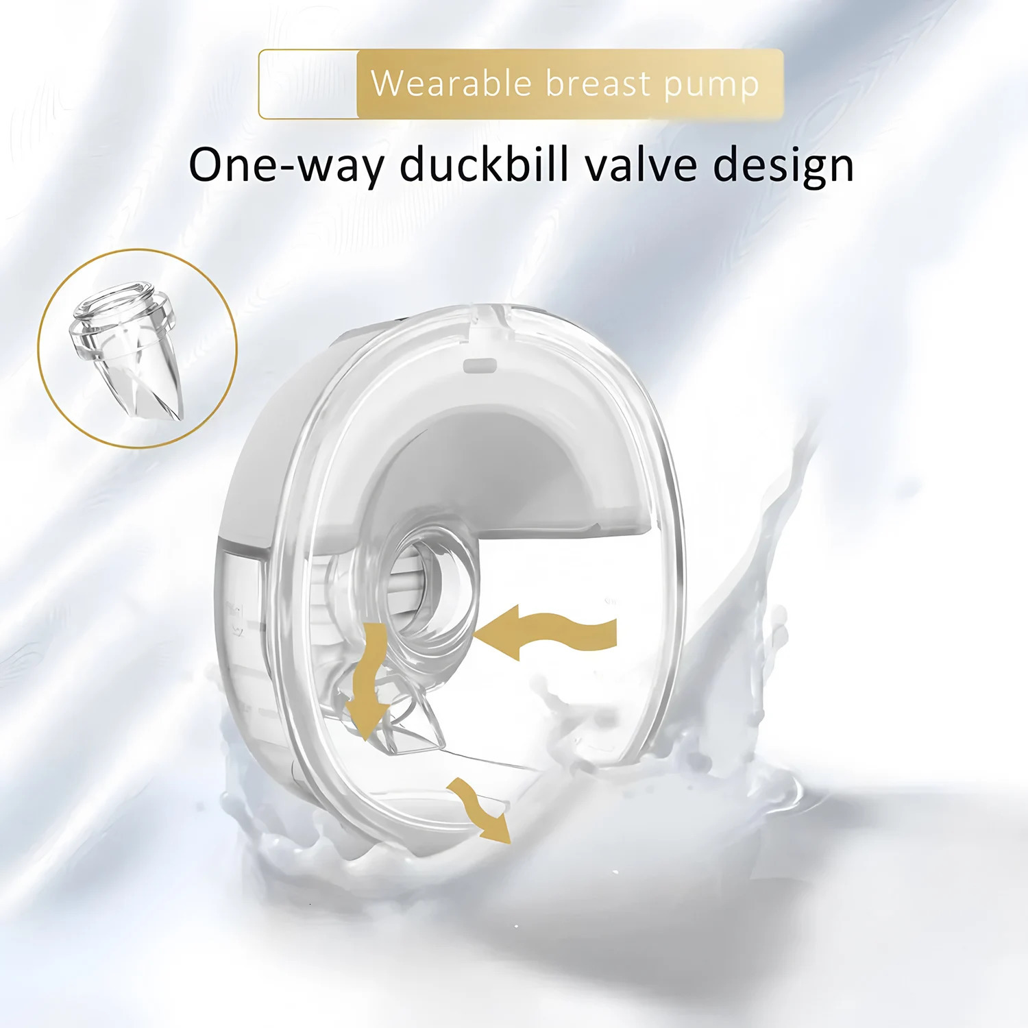 Wearable Breast Pum Hands Free Electric Pump Silent Invisible 3 Modes 9 Levels of Suction 180ML Capacity 250527