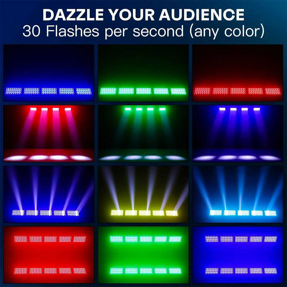 New 260W LED Strobe Light RGB Warm white 684 Stage Wash Beam Lights DMX DJ Disco Party Show Horse Race Lamp Effect Light XJ250527