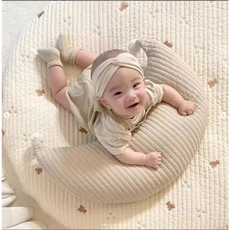 South Korea Ins Pure Cotton Wool Moon Pillow Cushion Baby Childrens Removable Washing and Breastfeeding 250527