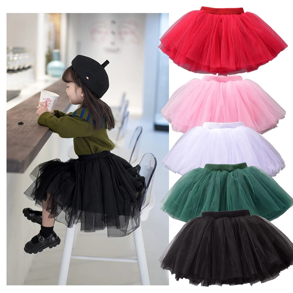 Baby Girls Tutu Fluffy Skirt Toddler Princess Ballet Dance Tulle Mesh Kids Cake Cute Clothes Pettiskirt 250527