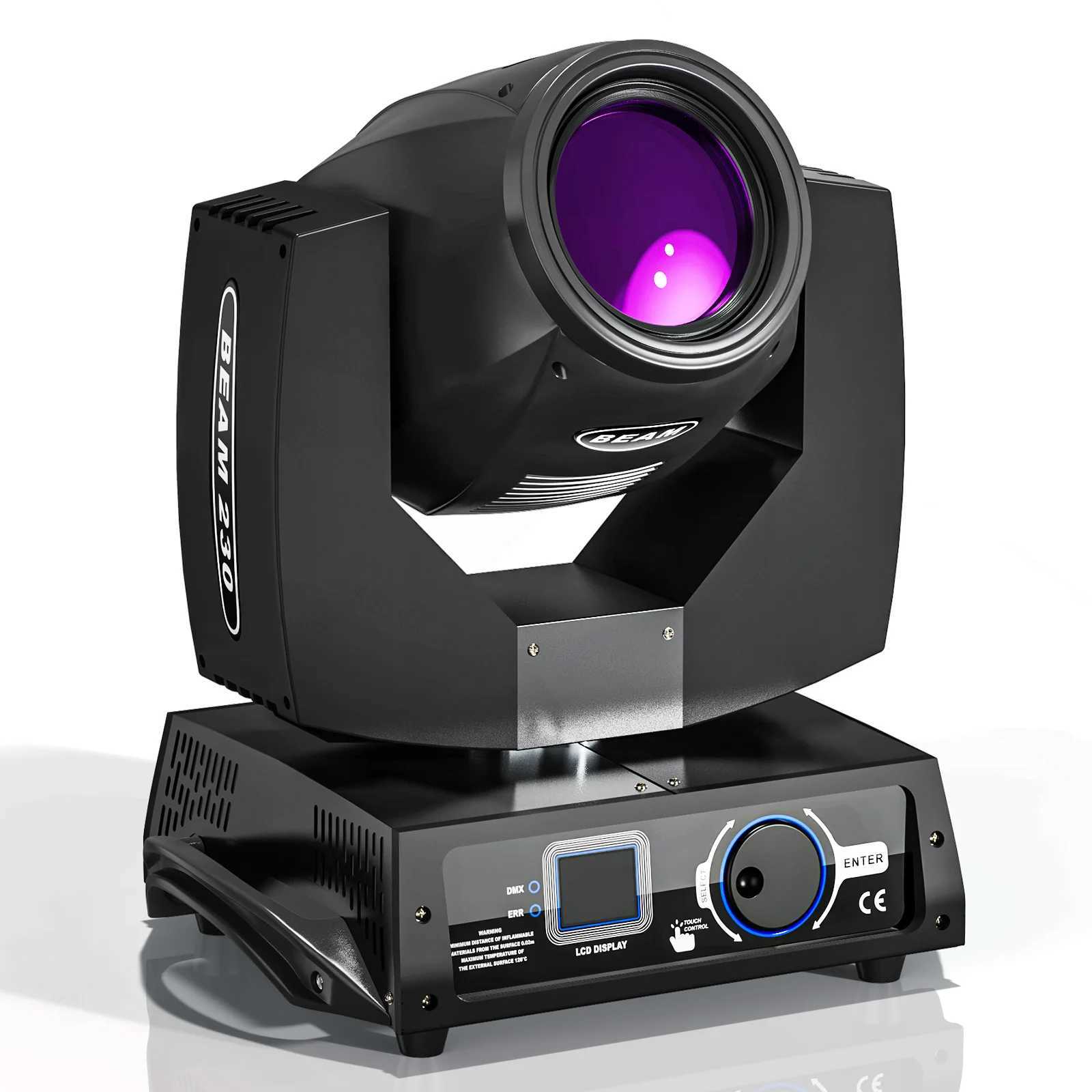 Yiflamefly 230W High Brightness Beam Light RGBW Gobo Rotating Light with Flycase DMX Moving Head Lighting for DJ Disco PartyXJ250527