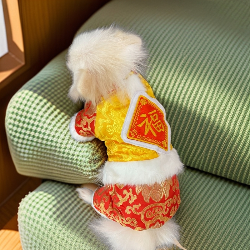 Pet clothing with the character 'Fu' in Tang style, ancient style
