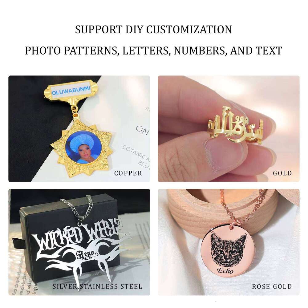 25mm Gold Plated Hoop Earring Women Personalized Custom Stainless Steel Name Fashion Earrings for Family Gift Wholesale