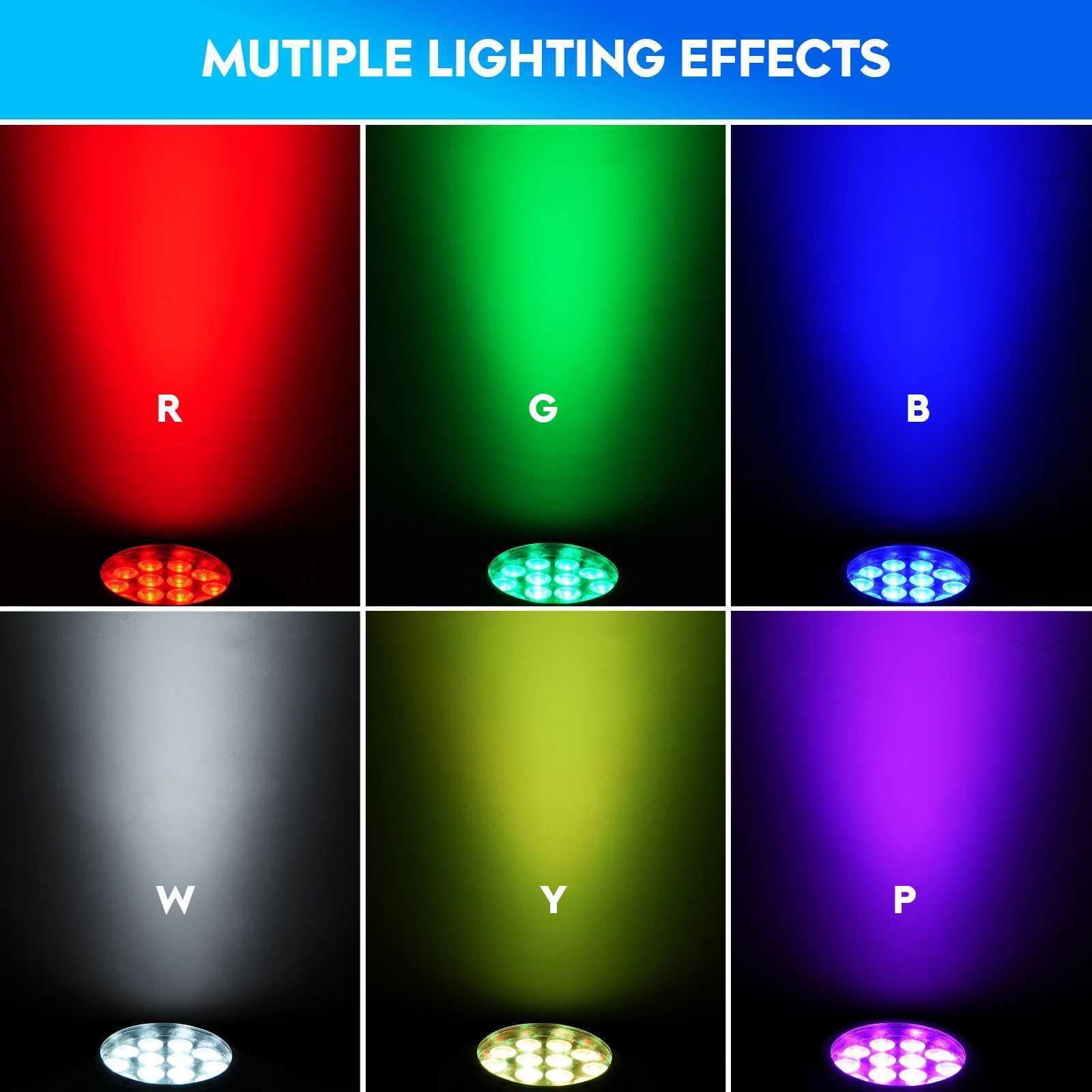 4PCS Waterproof Par Lights 14x10W RGBW LED Par Light Sound Control Stage Lighting Effect Strobe Lights for Party Wedding Theater XJ250527
