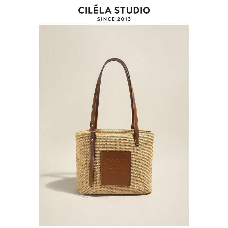 Raffia Large Capacity Woven New Bucket Tote Vacation Women s Shoulder Bag