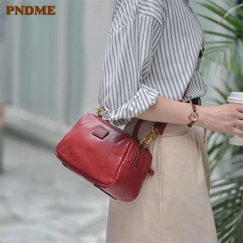 Fashion Casual Natural Genuine Leather Women's Shoulder Crossbody Bag Organizer Designer Real Cowhide Small Handbag