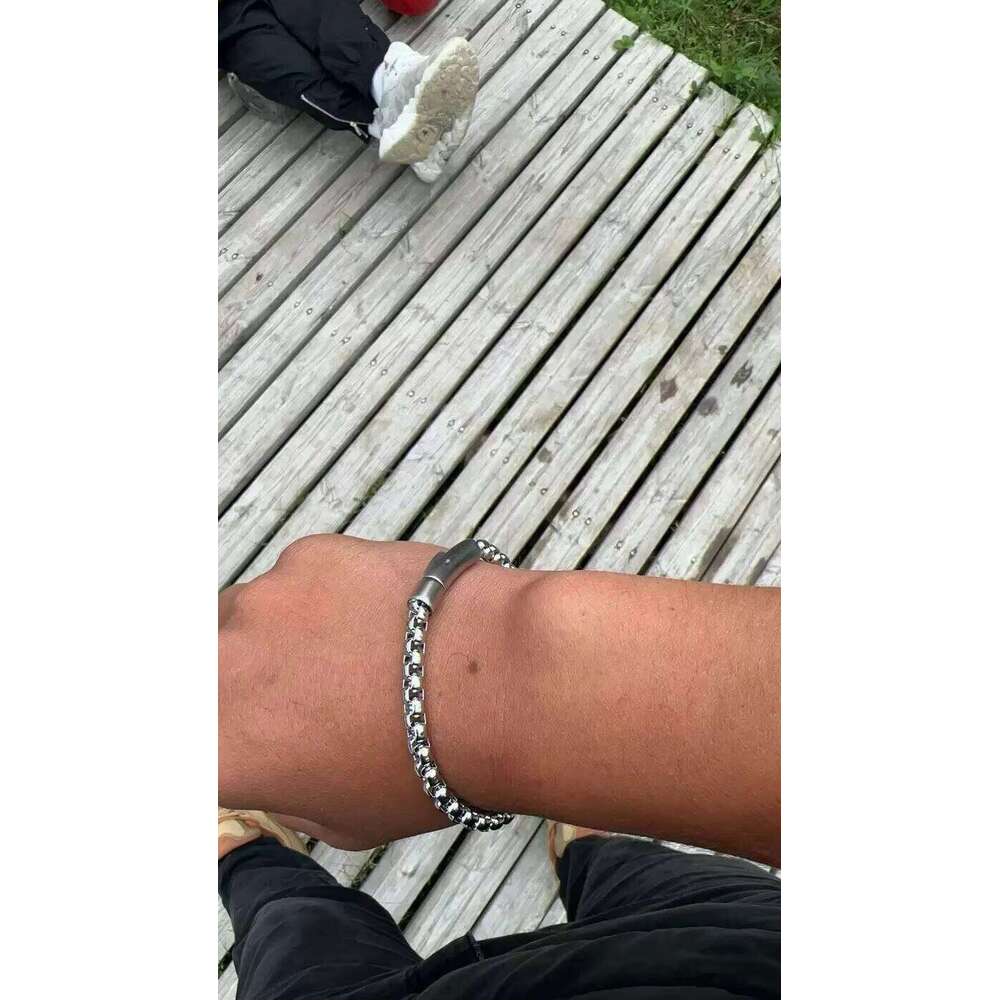 Stainless Steel Men Bracelet Fashion Hip Hop Bead Link Chain Charm Jewelry for Lover Gift Wholesale