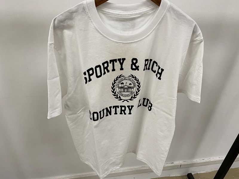 North America Style Women T-shirt Brand Short Sleeve Tshirt Sporty Rich Clothing Designer Tee Luxury Summer Men Cotton T ShirtT250527