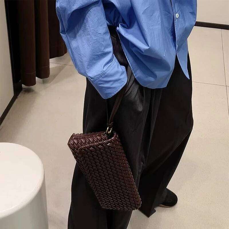 Women's Bags Designer Brand Clutch High-End Flap Women Quality Leather Bag Versatile Casual Woven Shoulder Handbag