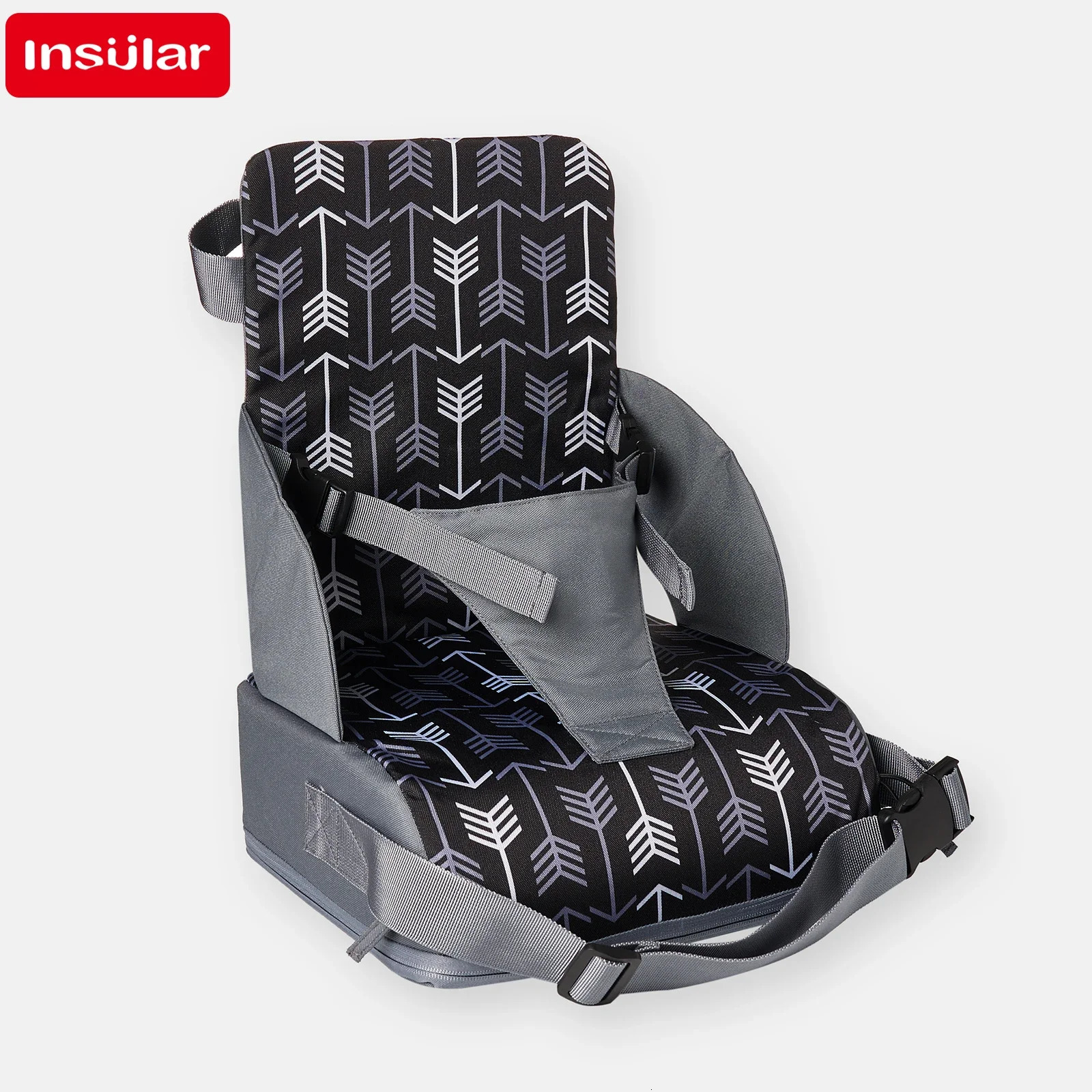 INSULAR Portable Foldable Anti slip Childrens Seat High Cushion Baby Dining Chair Travel Supplies 250527