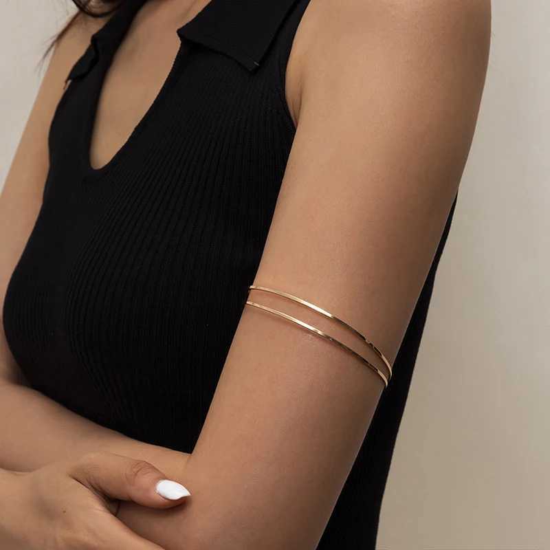 Punk Armlet Adjustable Upper Arm Cuff Minimalist Bangle Bracelet Arm Jewelry Gift W250526
