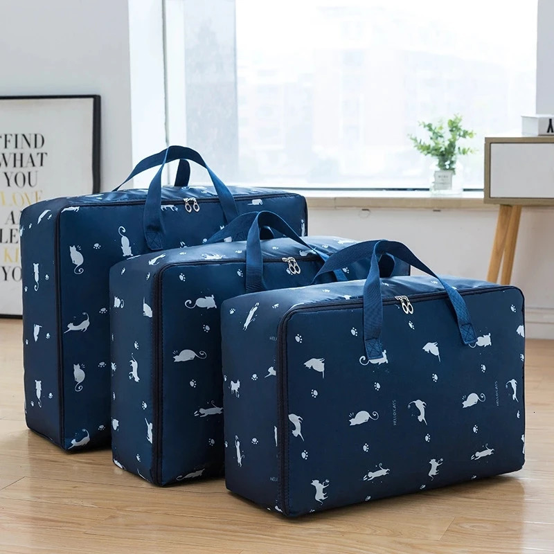 Portable Storage Bag Cartoon Oxford Cloth Quilt Storage Bag Large-Capacity Travel Package Toy Organizing Bag Waterproof Package 250526