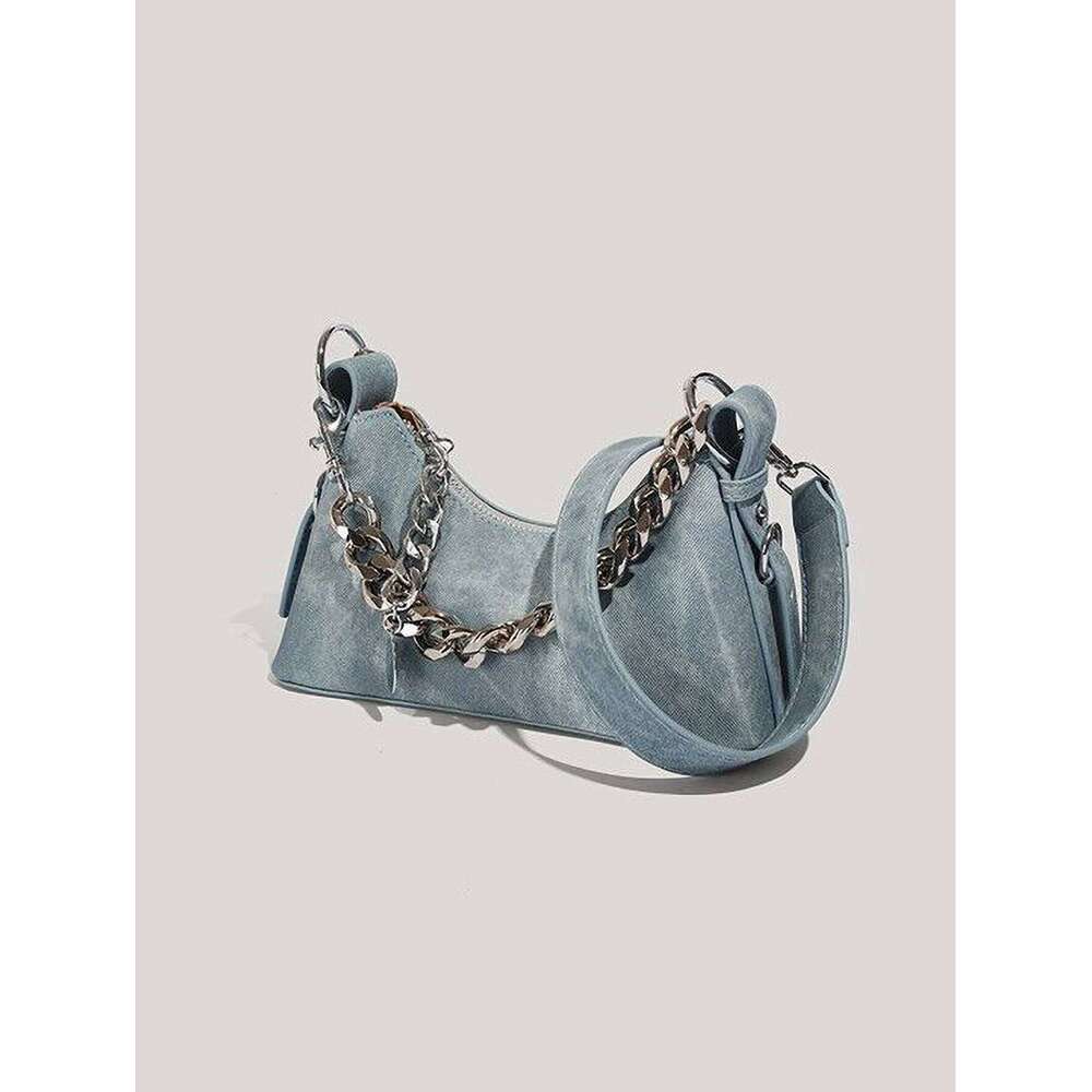 patterned chain Cowboy bag, fashionable and versatile, single shoulder armpit bag , versatile,