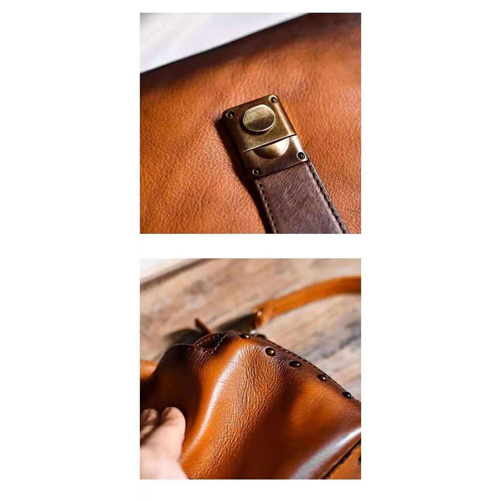 Vintage Casual Genuine Leather Women's Crossbody Outdoor Daily Travel Natural First Layer Cowhide Female Shoulder Bag