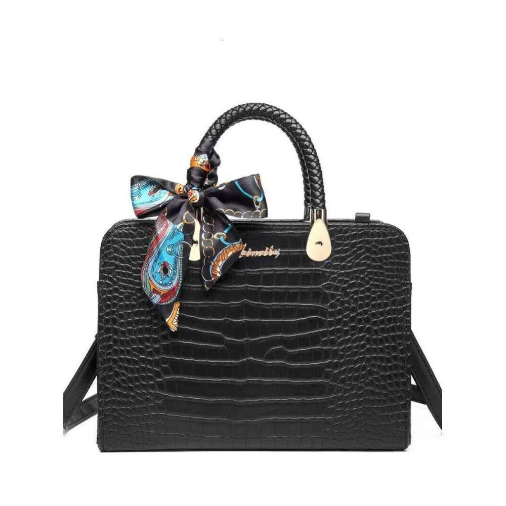 Scarves Women's Handbags PU Leather Crocodile Wild For Women 2024 Casual Tote Ladies Bolsos Messenger Bags