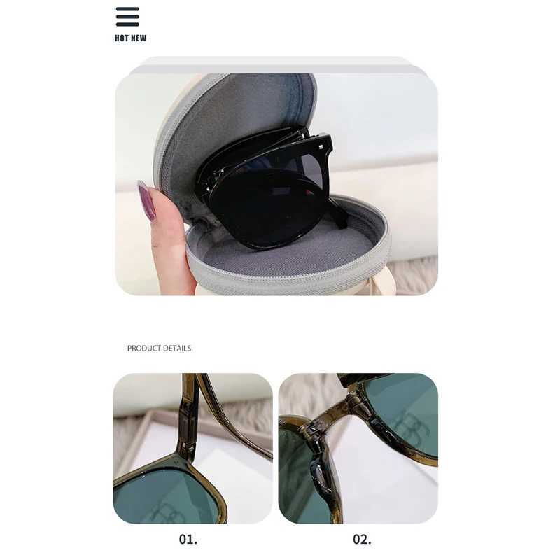 Folding Sunglasses with Case Sun Glasses for Women Fashion Air Cushion Eyewear UV 400 Polarized Eyewear Z250527