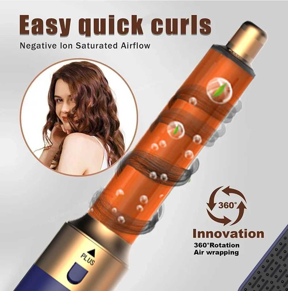 5 In 1 Hair Dryer And Styler Set Professional Hot Air Brush With Curling Iron And Hair Straightener z250527