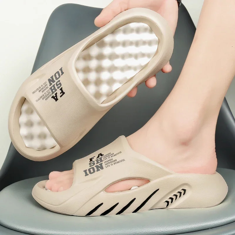 Summer Man Massage Slippers Indoor Outdoor Sandals Beach Casual Shoes Soft Bottom Slippers Male Flip Flops Mens Sandals 250526