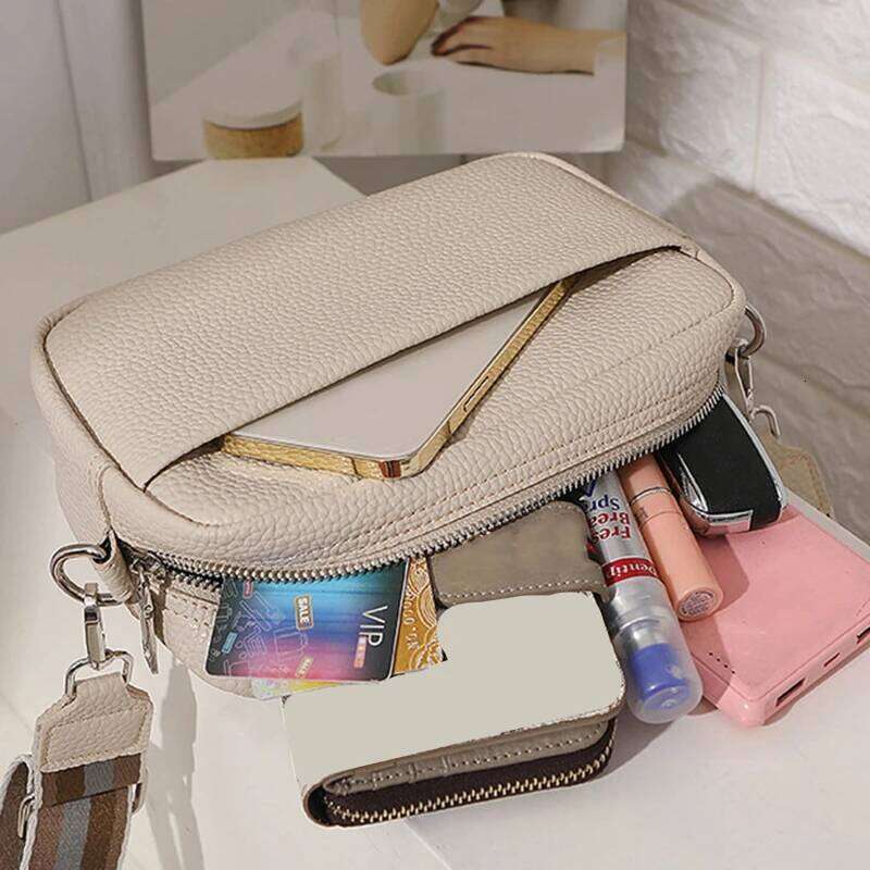 Wide Strap Solid Classic Ladies Handbags Square Women Shoulder Crossbody Sling Bags For Femele